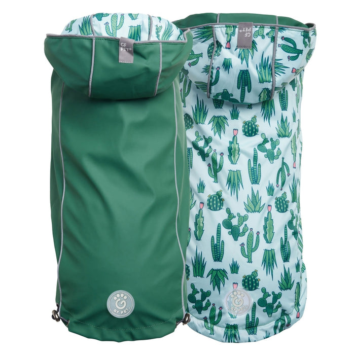 GF Pet Reversible Waterproof Dog Raincoat with Hood