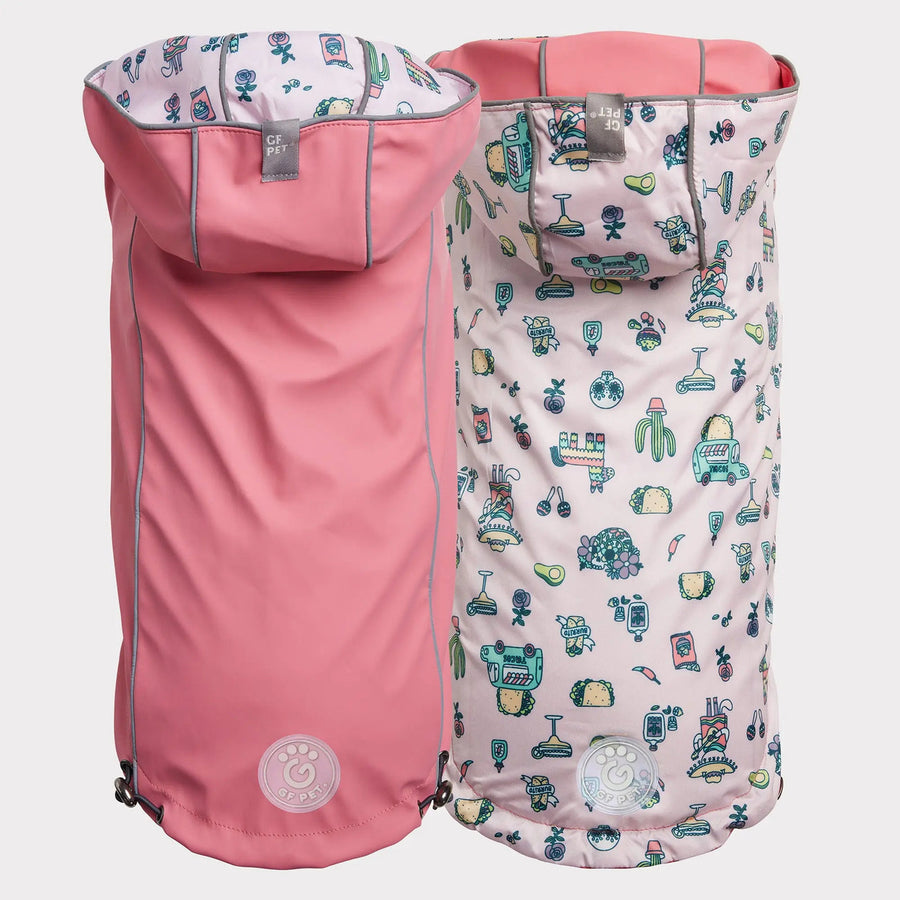 GF Pet Reversible Waterproof Dog Raincoat with Hood